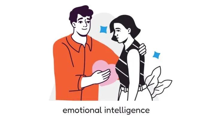 Man comforting a woman, representing empathy and emotional intelligence.